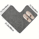 BowLift | Corner Bath Mat Lunava | L-Shape for Shower & Corner | Non-Slip & Soft | 40x40x80 cm
