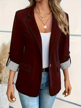 Enhanced Product Title: Jamie™ Damen Stilvoller Blazer – Eleganter Schnitt, Hochwertiges Material, Perfekt für Business und Freizeit

This optimized title includes keywords that potential customers might search for, such as "elegant," "hochwertiges Materi