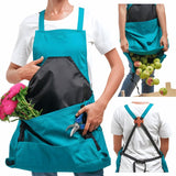 Gartenschürze mit Känguru-Tasche und verstellbaren Gurten