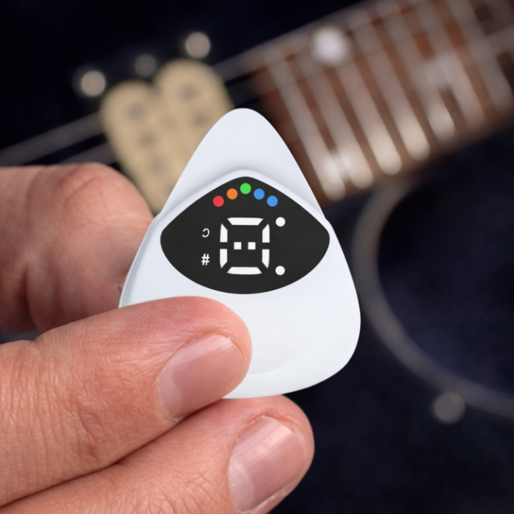 Guitar Tuner Pick with LCD Display – Compact 2-in-1 for Guitar, Bass & Ukulele
