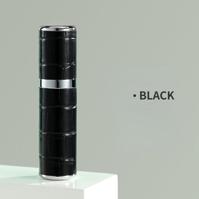 Refillable Travel Perfume Atomizer – 5ml Capacity, Leather Cover & Universal Fit