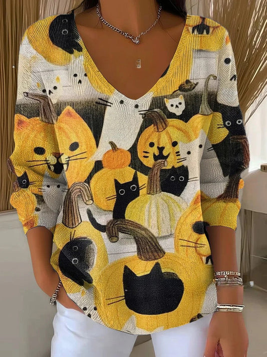 Women's V-Neck Knit Pullover