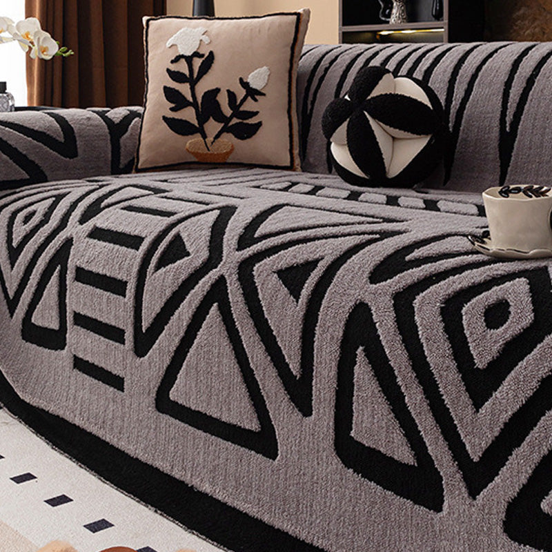 Plush Sofa Cover – Non-Slip Backing, Machine Washable & 5 Sizes in 9 Colors