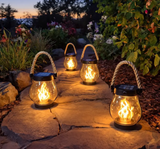 Fire Seed Solar Light – Flickering Flame Effect Garden Lantern