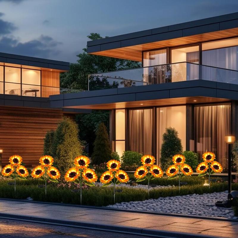 Solar Sunflower Garden Stake Light – IP65 Waterproof, 74 cm & Warm White LED