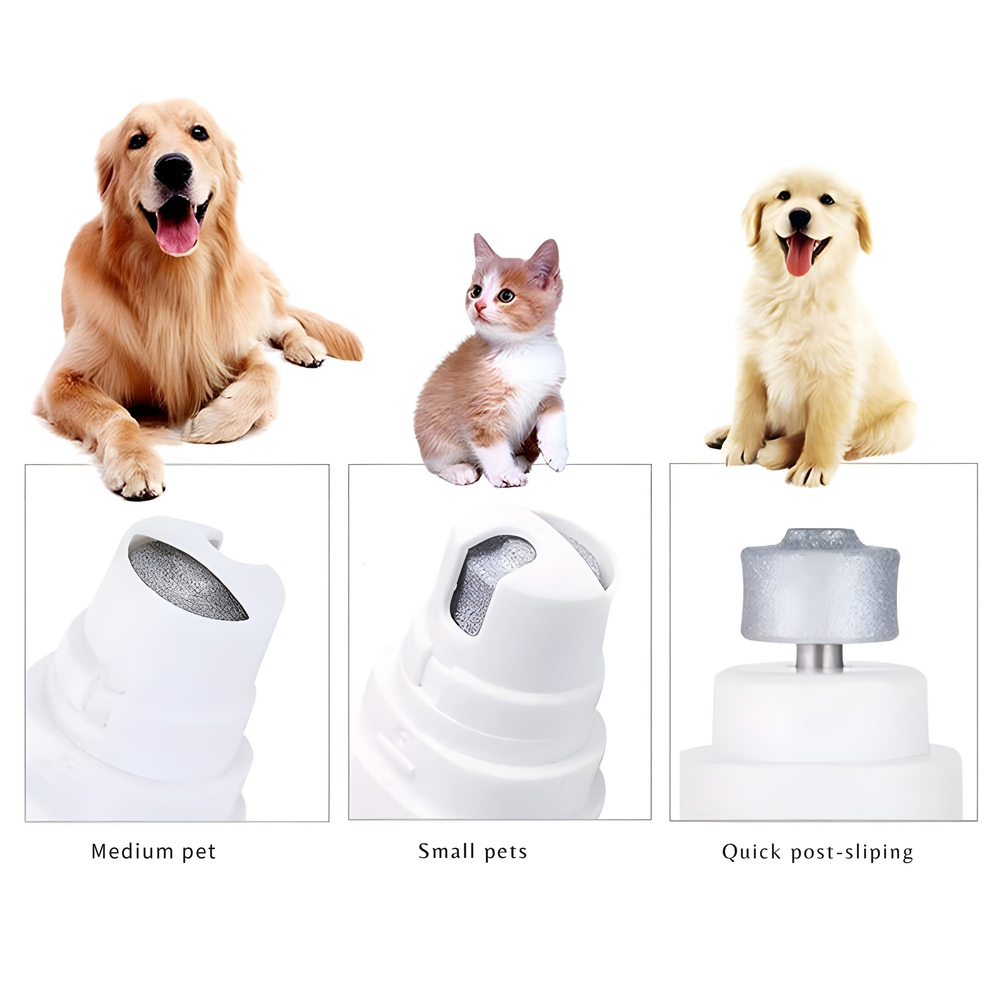 Electric Pet Nail Grinder – USB Rechargeable, 3 Grinding Ports, Quiet, Dogs & Cats