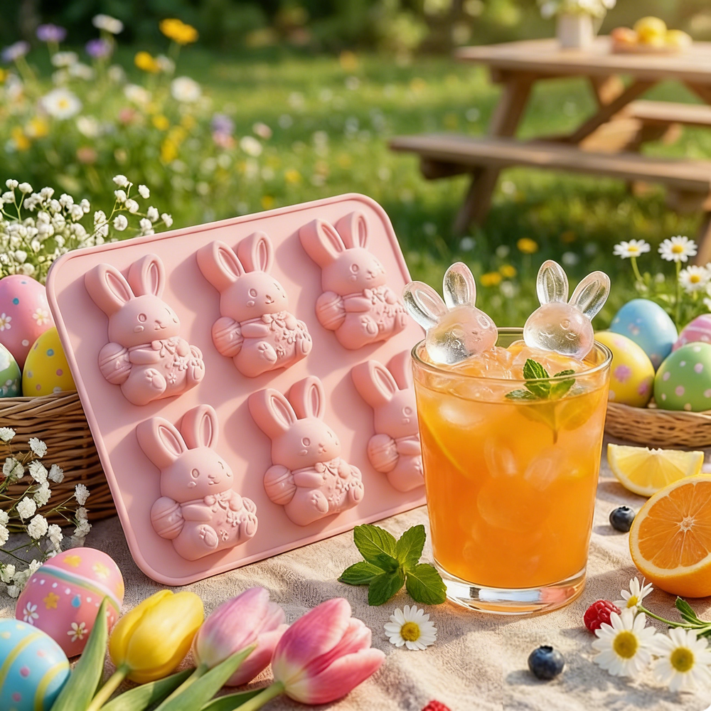 Highland Cow Ice Cube Tray – Silicone, 6 Cavities & BPA-Free
