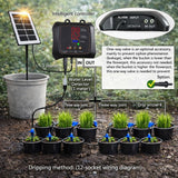 Solar Drip Irrigation System – 12 Plants, Digital Timer & USB Battery Backup