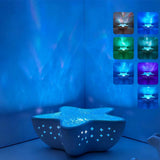 Ocean Wave Star Projector – 7 Colors, Adjustable Brightness & 1200mAh Rechargeable