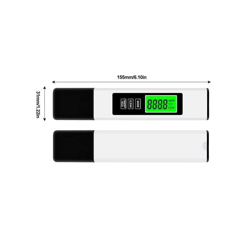 4-in-1 Water Quality Tester – TDS, EC & PPM Meter with Titanium Probe