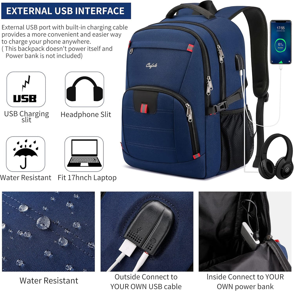TechPro Water-Resistant Laptop Backpack with USB Charging Port & Anti-Theft Design – Durable & Stylish for Travel & Daily Use