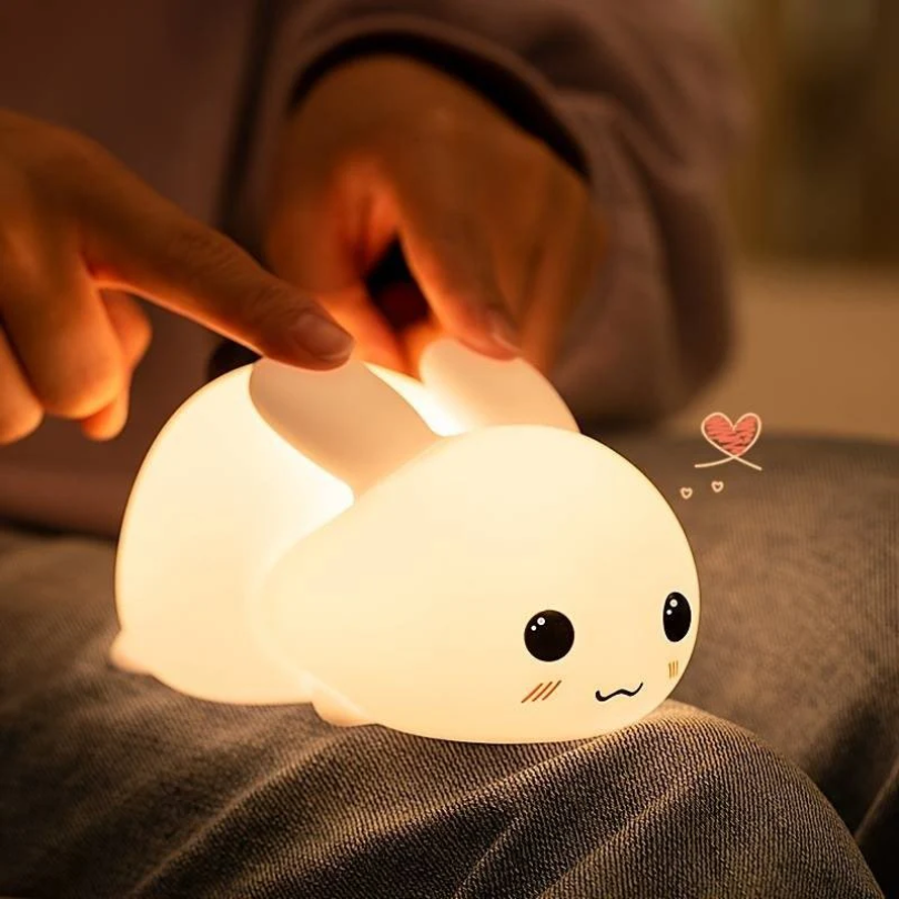 SnuggleBunny Calming Night Light for Kids - Soft Glow Sleep Aid & Soothing Bunny Design