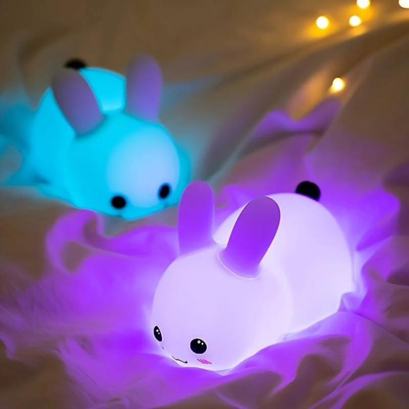 SnuggleBunny Calming Night Light for Kids - Soft Glow Sleep Aid & Soothing Bunny Design