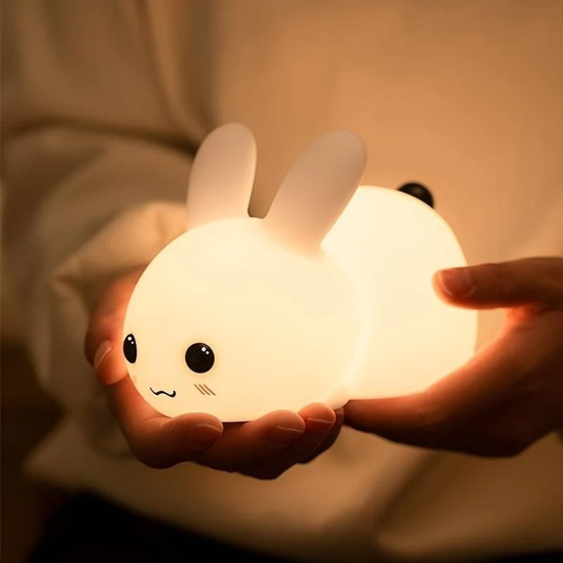 SnuggleBunny Calming Night Light for Kids - Soft Glow Sleep Aid & Soothing Bunny Design