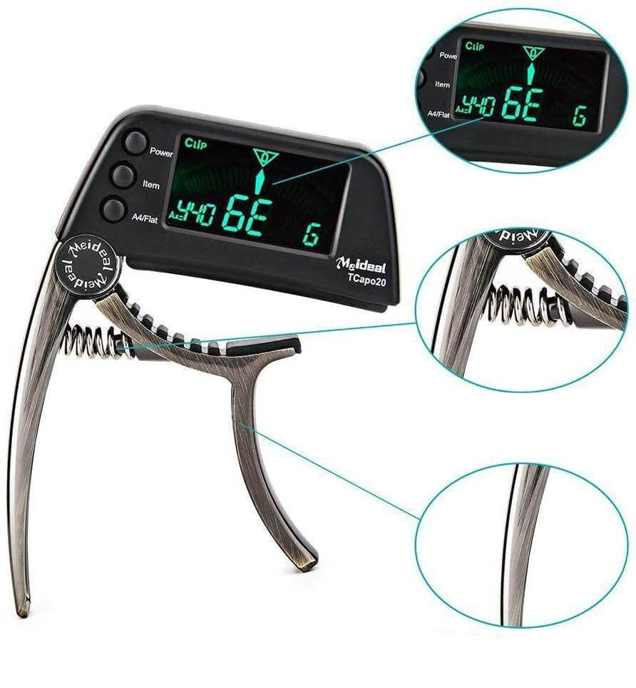 TuneGrip 2-in-1 Guitar Capo & Tuner