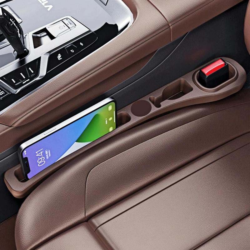 Premium Car Console Gap Organizer - Universal Fit, Non-Slip Design, Easy Access Storage for Phones, Keys, and Small Items