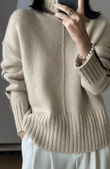 Soft Cashmere Blend Women's Sweater with Collar – Liv - 3