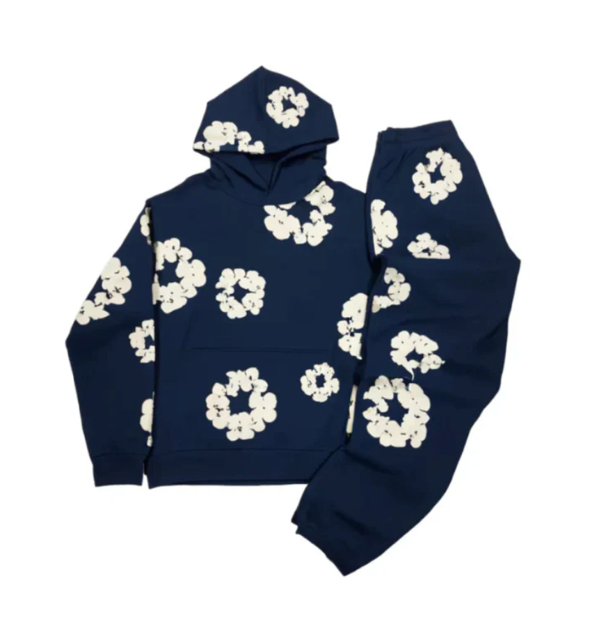 Floral Print Athleisure Hoodie and Jogger Set for Women - Stylish & Comfortable Activewear Outfit