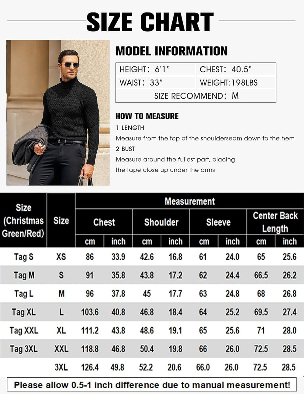Casual Knit Men's Turtleneck - Sander