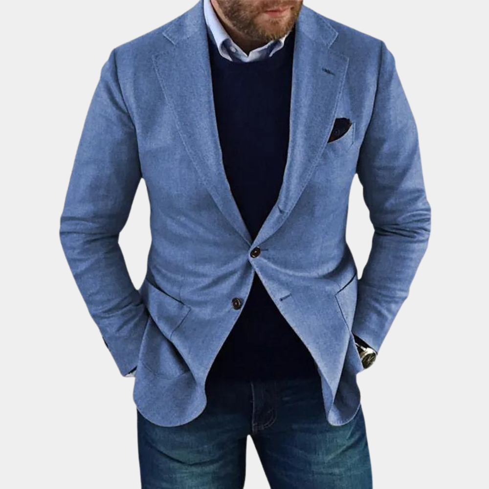 Casual Men's Jacket with Buttons - Mason