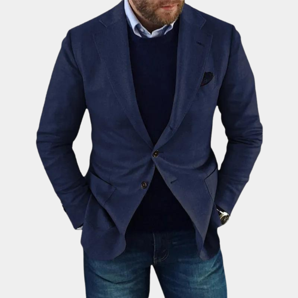 Casual Men's Jacket with Buttons - Mason
