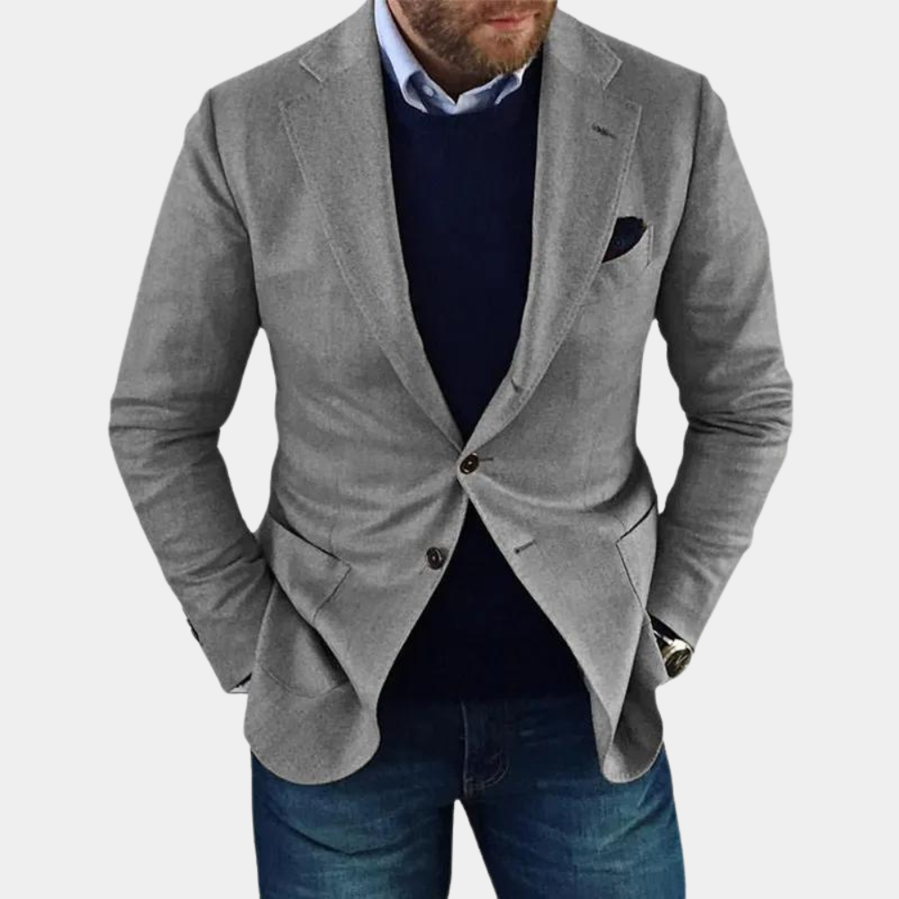 Casual Men's Jacket with Buttons - Mason