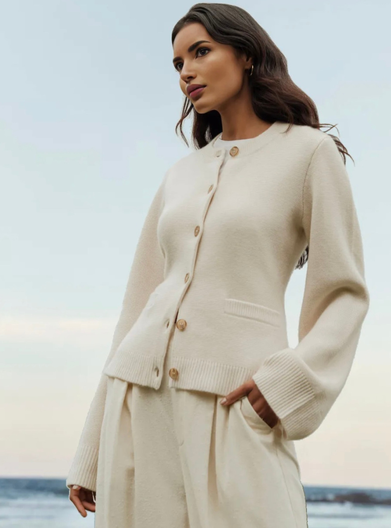 Casual Soft Ladies' Cardigan with Buttons - Noa