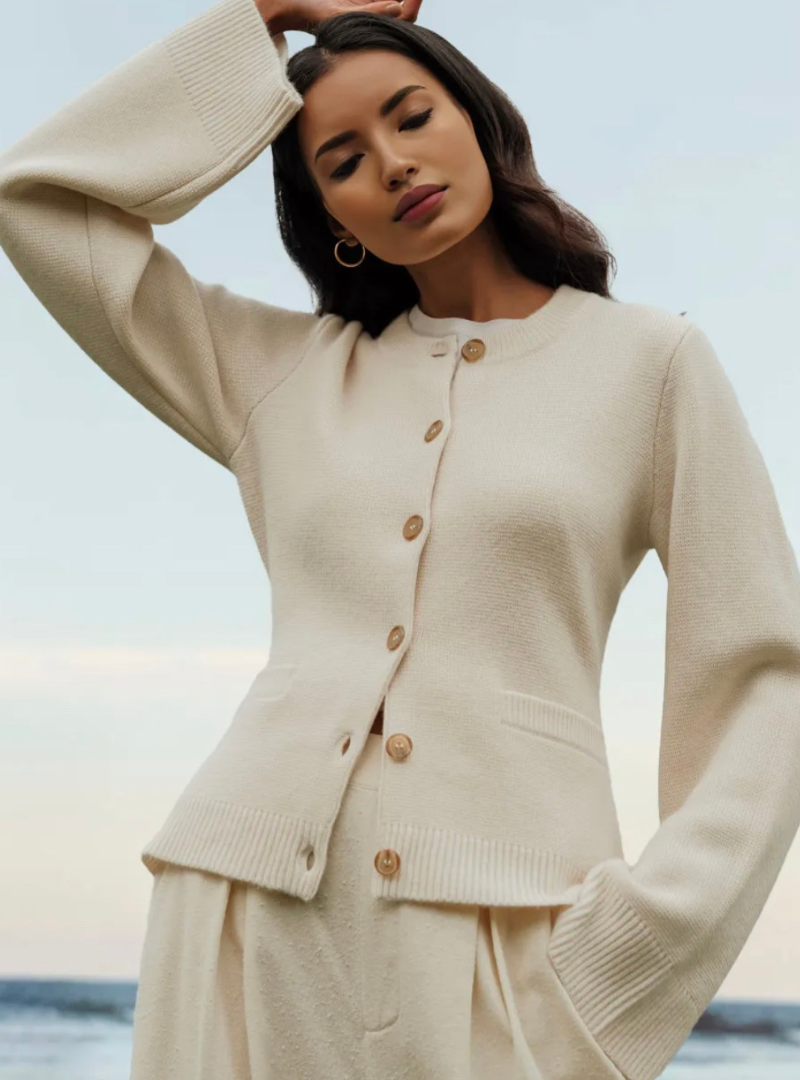 Casual Soft Ladies' Cardigan with Buttons - Noa