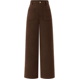 Clarissa High-Waist Casual Wide Palazzo Trousers with Pockets - Stylish & Comfortable Women's Fashion