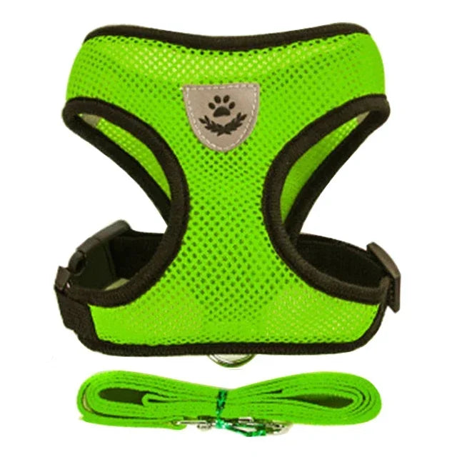 Adjustable Cat & Dog Walking Harness with Leash Set - No-Pull, Comfortable Fit for Small to Large Pets