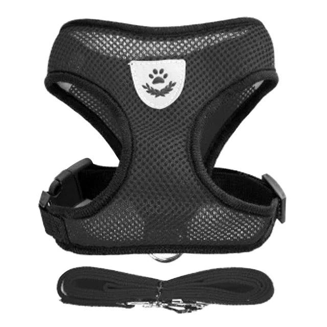 Adjustable Cat & Dog Walking Harness with Leash Set - No-Pull, Comfortable Fit for Small to Large Pets