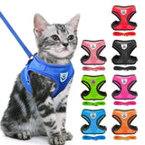 Adjustable Cat & Dog Walking Harness with Leash Set - No-Pull, Comfortable Fit for Small to Large Pets