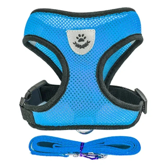 Adjustable Cat & Dog Walking Harness with Leash Set - No-Pull, Comfortable Fit for Small to Large Pets