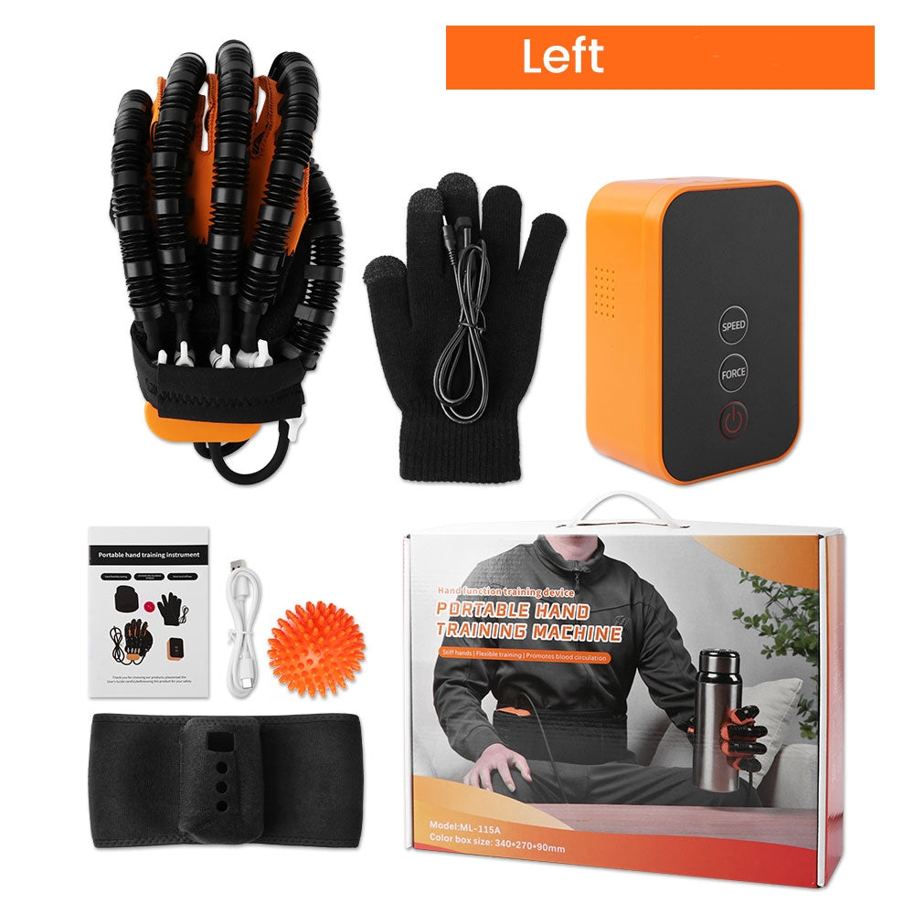 Hand Rehabilitation Trainer Glove – Pneumatic Finger Exercise, 5 Force Levels & 2400mAh Rechargeable
