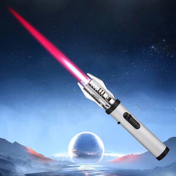 Windproof Jet Flame Gas Lighter – Refillable, 360° Nozzle, Metal Body