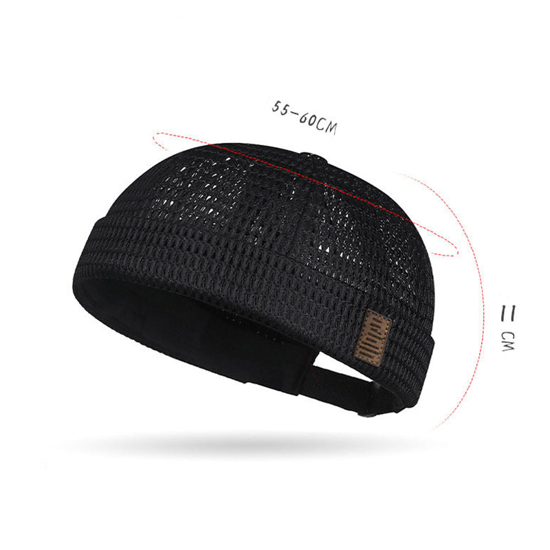 Unisex Brimless Mesh Cap – Breathable Fabric, Adjustable Fit & Lightweight