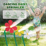 Rotating Daisy Lawn Sprinkler – 360° Coverage, Kid-Safe & Garden Hose Connect