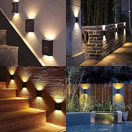 Solar LED Wall Light – IP65 Waterproof, Warm White, Wireless, 10-Hour Runtime