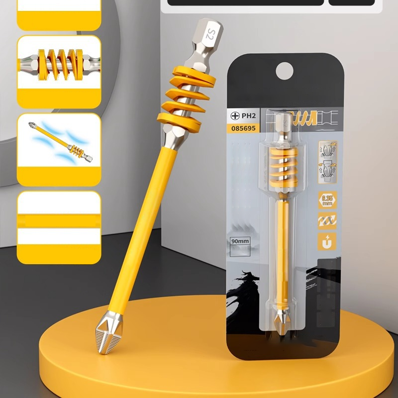 Magnetic Screwdriver Bit Set – S2 Alloy Steel, Anti-Slip Phillips Tip & 65/90/110mm Lengths