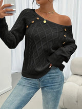 Enhanced Product Title: "Lina Langärmeliger Pullover mit Zopfmuster – Lässiger Rundhals-Pullover für Damen, Bequeme Strickmode für Herbst/Winter" 

This title includes relevant keywords while providing more detail about the product, making it more appeali