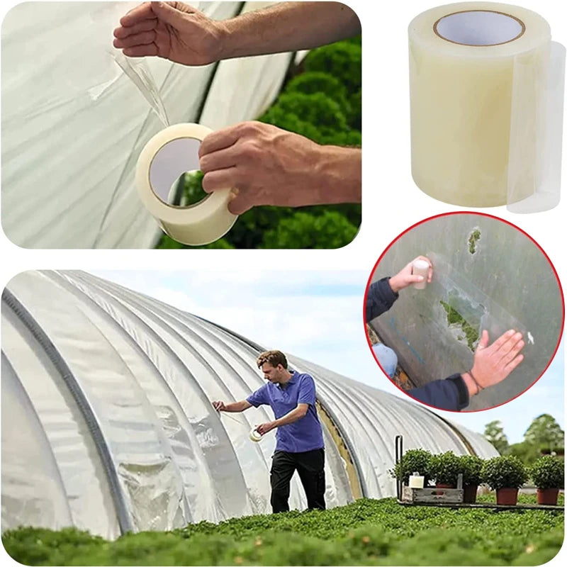 Transparent Greenhouse Repair Tape – Weatherproof, 10m Roll & 6-Year Durability