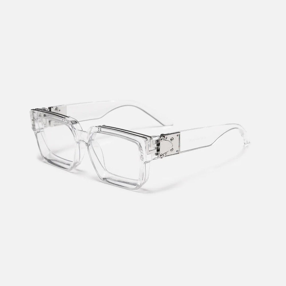 Unisex Square Sunglasses – Polarized Lenses, Metal Hinge Detail & Oversized Frame