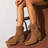 Women's pointed toe western boots, view 5