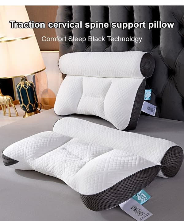 Memory Foam Cervical Pillow – Spine Alignment, Cooling & Ear Cutout