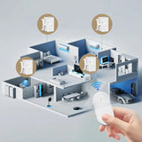 Wireless Remote Light Switch – 433MHz 1.5km Range, USB Rechargeable & Adhesive Mount