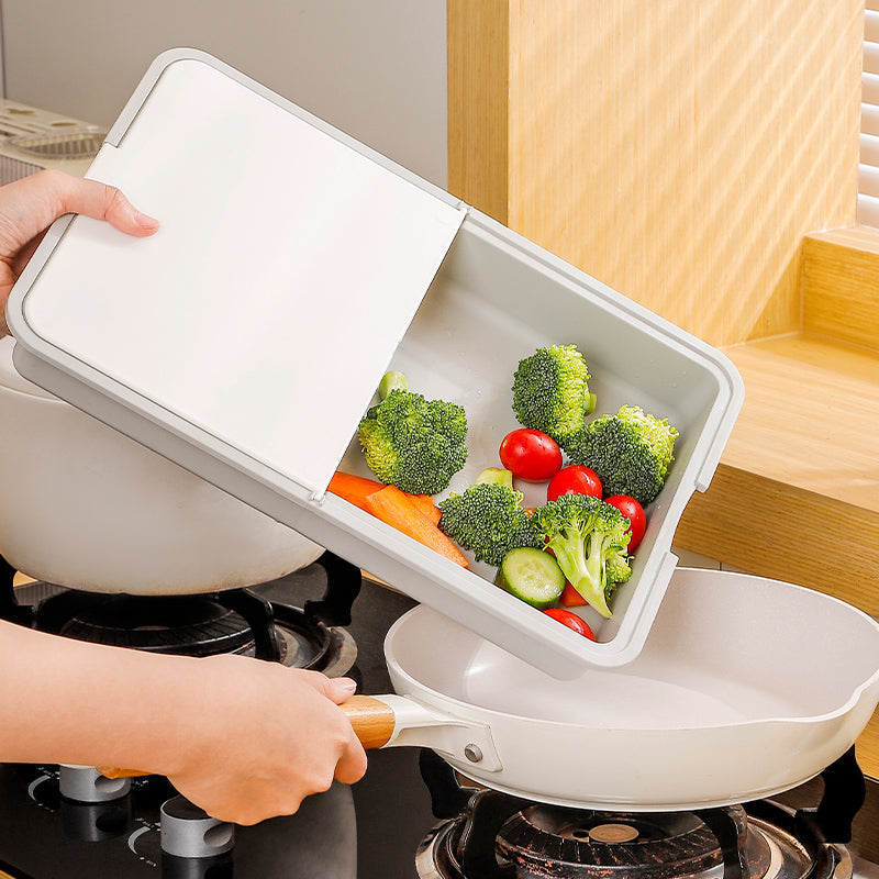 5-in-1 Kitchen Grater & Cutting Board – Stainless Blades, Catch Trays & Hand Guard