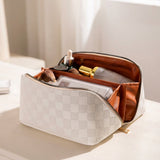Waterproof Makeup Bag – Multiple Compartments, PU Leather & Travel-Size