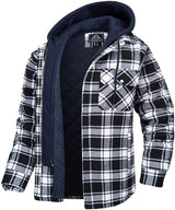 Checked Men's Hoodie with Warm Lining - Ethan