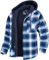 Checked Men's Hoodie with Warm Lining - Ethan