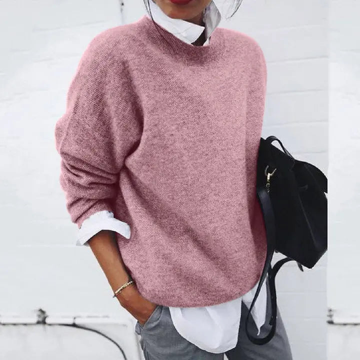 Chiara Classic Crew Neck Sweater for Women - Timeless Style & Comfort